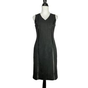 J. McLaughlin | Black Faux Suede Dominique Sleeveless Sheath Dress